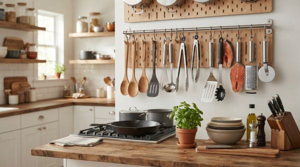 Astuces pratiques pour organiser efficacement vos grands ustensiles de cuisine