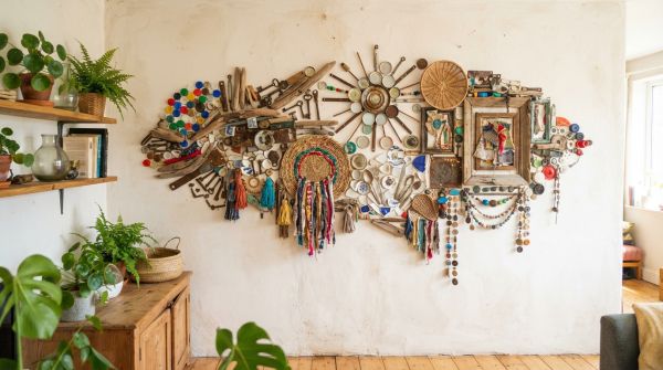 Réaliser une décoration murale avec des objets récupérés